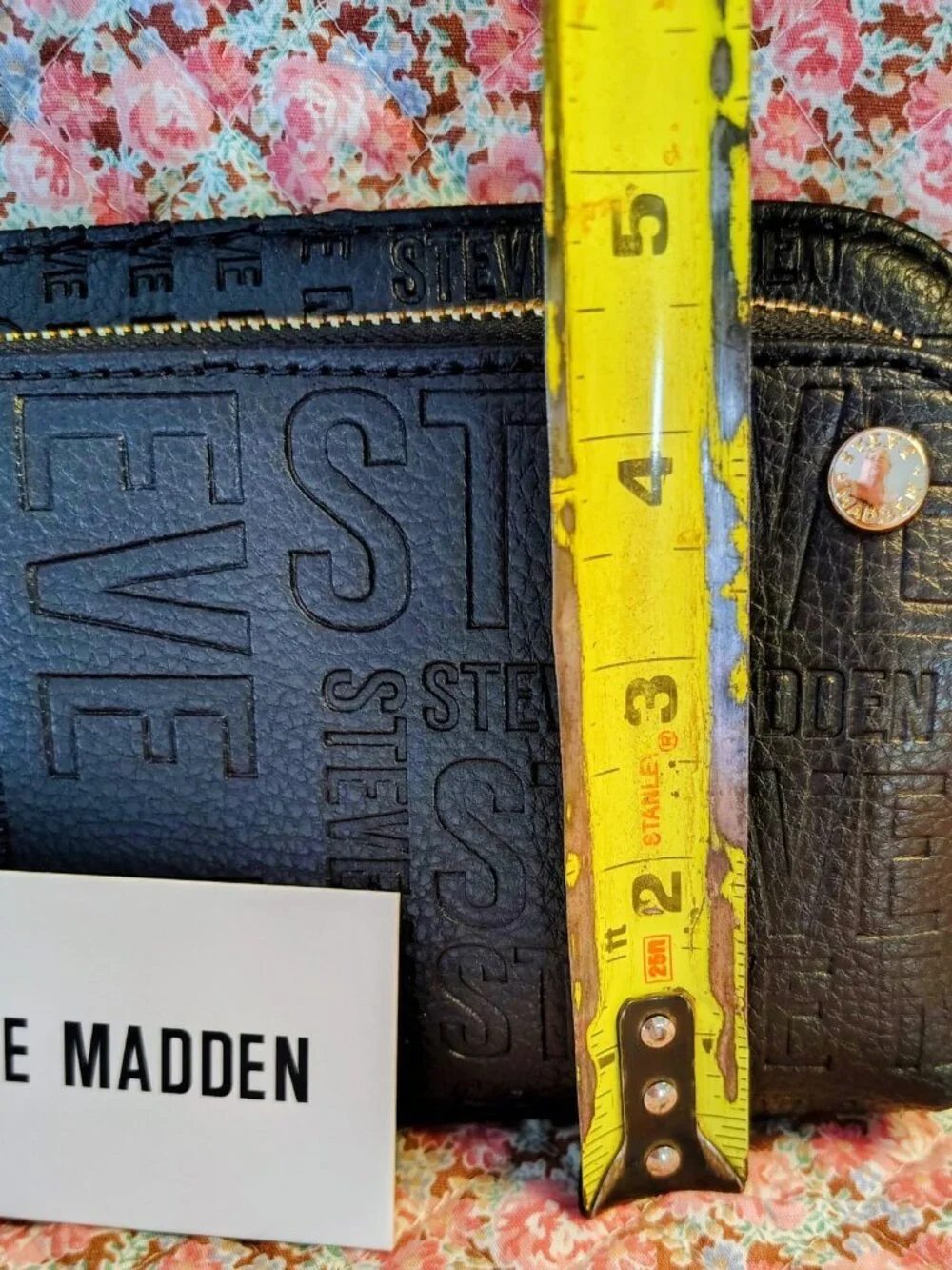 NWT Steve Madden Black Wallet Wristlet With Strap, MSRP $52